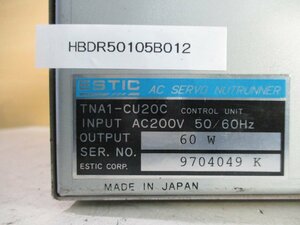 中古 ESTIC AC SERVO NUTRUNNER TNA1-CU20C 60W(HBDR50105B012)