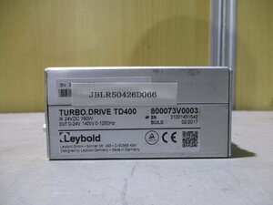 中古 CERLIKON LEYBOLD VACUUM TURBO DRIVE TD400 ターボドライブ 24VDC 190W(JBLR50426D066)