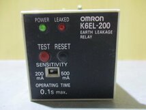 中古 OMRON EARTH LEAKAGE RELAY K6EL-200 漏電リレー(JABR50131D232)_画像1