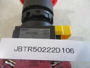 中古 IDEC HW-CB02 非常停止用押しボタンスイッチ 6セット(JBTR50222D106)