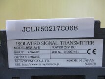 中古 M-SYSTEM ISOLATED SIGNAL TRANSMITTER M5VS-AA-R 直流入力変換器(JCLR50217C068)_画像2