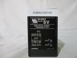 中古 M-SYSTEM ISOLATED SIGNAL TRANSMITTER SV-4A-R 信号変換器(JCQR41115C119)