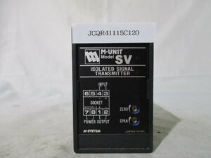 中古 M-SYSTEM ISOLATED SIGNAL TRANSMITTER SV-7A-R 信号変換器(JCQR41115C120)