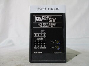 中古 M-SYSTEM ISOLATED SIGNAL TRANSMITTER SV-4A-R 信号変換器(JCQR41115C122)