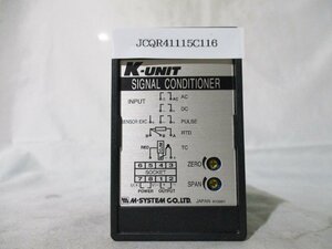 中古 M-SYSTEM K-UNIT SIGNAL CONDITIONER KYV-AA-B アイソレーター(JCQR41115C116)