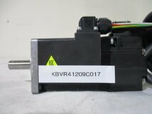 中古 MITSUBISHI AC SERVO MOTOR HF-KP13 AC サーボモーター 100W(KBVR41209C017)_画像2