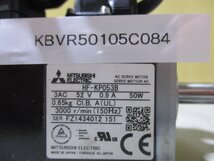 中古 MITSUBISHI AC SERVO MOTOR HF-KP053B AC サーボモーター 50W(KBVR50105C084)_画像2