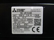 新古 MITSUBISHI HG-JR1534K サーボモーター 1.5KW(KCGR40721D008)_画像2