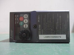 中古 MITSUBISHI FR-D720-0.4K 200V インバーター(LABR41026B079)