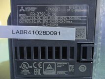 中古 MITSUBISHI FR-D720-2.2K 200V インバータ(LABR41028D091)_画像4