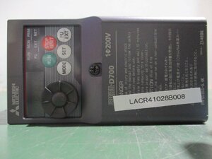 中古 MITSUBISHI FR-D720S-0.4K 200V インバータ(LACR41028B008)