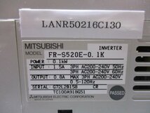 中古 MITSUBISHI INVERTER FR-S520E-0.1K インバータ 200-240V 0.1kW＜送料別＞(LANR50216C130)_画像3