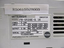 中古MITSUBISHI INVERTER FR-S520E-0.1K インバータ 200-240V 0.1kW 4SET(R50615DJB003)_画像3