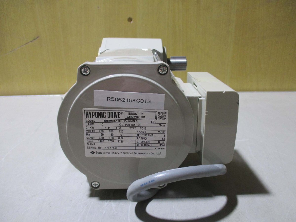 中古 SUMITOMO HYPONIC DRIVE RNHM01-190R-15/J2NPLA 0.1KW(R50621GKC013)