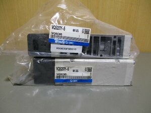 新古 SMC VQ5201Y-5 5ポートソレノイドバルブ ＜2個＞(R50630FBB013)