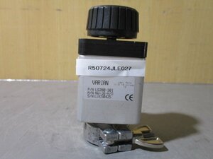 中古 VARIAN MANUAL ALUMINUM BLOCK BELLOWS VALVE L6280-301 NW-16-H/O 手動アルミブロックベローズバルブ(R50724JLE027)