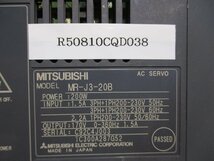 中古 MITSUBISHI AC SERVO MR-J3-20B ACサーボアンプ(R50810CQD038)_画像2