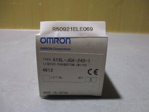 新古 OMRON A16L-JGA-24D-1 押ボタンスイッチ ＜5個入＞(R50921ELE069)