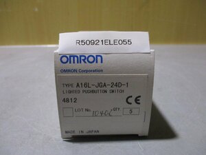 新古 OMRON A16L-JGA-24D-1 押ボタンスイッチ ＜5個入＞(R50921ELE055)