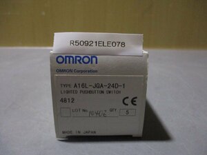 新古 OMRON A16L-JGA-24D-1 押ボタンスイッチ ＜5個入＞(R50921ELE078)