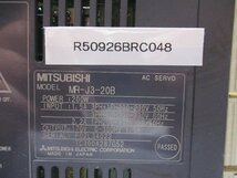 中古 MITSUBISHI AC SERVO MR-J3-20B ACサーボアンプ(R50926BRC048)_画像2