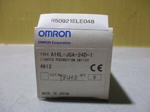 新古 OMRON A16L-JGA-24D-1 押ボタンスイッチ ＜5個入＞(R50921ELE048)