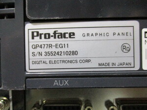 中古 Pro-face GP477R-EG11 タッチパネル プログラマブル表示器 通電OK(DBFR40810C011)