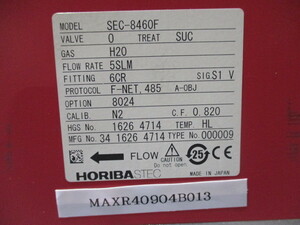 中古 HORIBA STEC SEC-8460F マスフローコントローラ/メータ(MAXR40904B013)