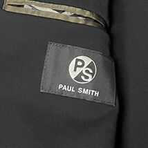 最高級 PS Paul Smith ポールスミス 英国調 ジャージー生地 セットアップスーツ 裏 パイピングデザイン ブラック S 美品 J114_画像7