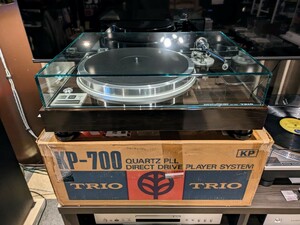 超美品 整備済 元箱付 新品ダストカバー TRIO KP-700 ダイレクトドライブ クォーツ レコードプレーヤー