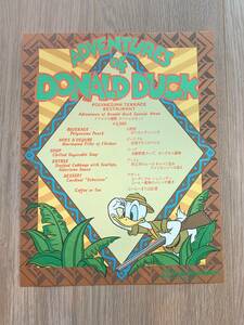 ◆祝！ファンタジースプリングス◆TDL東京ディズニーランド ドナルドイベント メニュー 1986年(2)◆