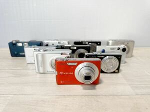 (02)デジタルカメラ 10台まとめ Panasonic DMC-FX8/ Pentax / CASIO EX-Z250/EX-Z40/Nikon/fujifilmデジカメ　コンパクトデジタルカメラ