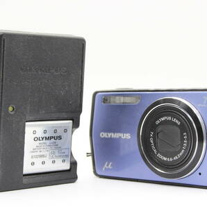 【返品保証】 オリンパス Olympus μ-7000 ブルー 7x バッテリー チャージャー付き コンパクトデジタルカメラ s3453の画像1