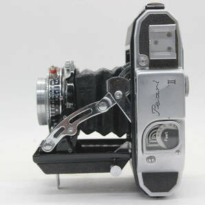 【返品保証】 Pearl II Konishiroku Hexar 75mm F3.5 蛇腹カメラ s4132の画像3