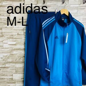 adidas アディダス セットアップ M L ジャージ 上下セット ジャージ上下 CLIMALITE ブルー ネイビー