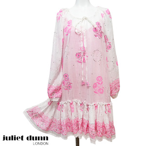 新品juliet dunn水着の上長袖チュニックワンピース蛍光ピンク★