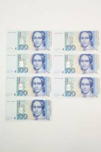 美品 旧紙幣 ドイツマルク 100マルク 紙幣 約58000円分