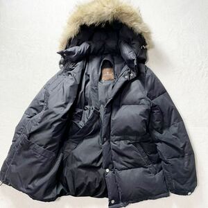 レア品/MONCLER/モンクレール/ショルダーストラップ/ファー/ダウンパーカー/黒/3way/フード着脱可/ミリタリー/n-3b