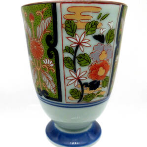 未使用 有田焼 清秀 四器夢彩 伊万里絵変わりカップ グラス 湯呑 5個セット