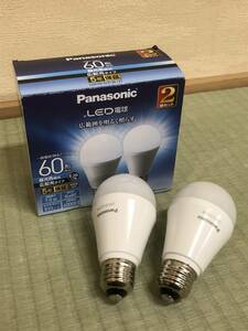 【即決！】Panasonic LED電球 60形相当 E26口金 昼光色相当 《点灯しました》LDA7D-G/E/W/2T【同梱OK】