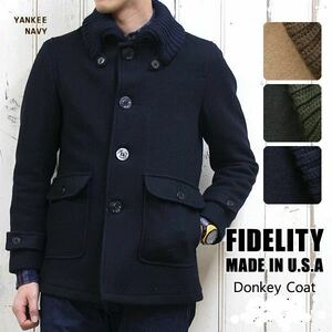 ★美品！USA製！FIDELITY ドンキーコート ウール フェイデリティ サイズM ネイビー 海軍