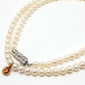 《アコヤ本真珠ベビーパールネックレス》N 3.5-4.0mm珠 8.7g 38cm pearl necklace jewelry ジュエリー DH0/DH0