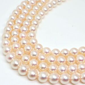 TASAKI(田崎真珠)良質!!《アコヤ本真珠ロングネックレス》N 6.0-6.5mm珠 67.8g 123cm pearl necklace jewelry ジュエリー ED5/EE0