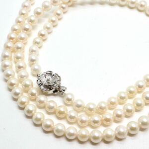 《アコヤ本真珠ロングネックレス》N 6.0-6.5mm珠 70.7g 121cm pearl necklace ジュエリー jewelry DA0/DA0