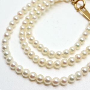 TASAKI(田崎真珠)《K18アコヤ本真珠ベビーパールネックレス》N 3.0-3.5mm珠 5.7g 37.5cm pearl necklace ジュエリー jewelry DB0/DB0