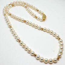 高品質!!《アコヤ本真珠ネックレス》N 7.5-8.0mm珠 54.2g 66.5cm pearl necklace ジュエリー jewelry EH0/ZZ_画像5