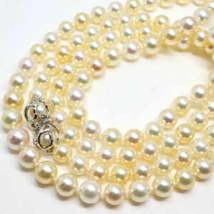 良質!!《アコヤ本真珠ロングネックレス》N ◎6.5-7.0mm珠 59.2g 93.5cm pearl necklace jewelry ジュエリー EA0/EC0