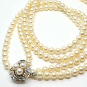 良質!! 《アコヤ本真珠ロングネックレス》D 6.5-8.0mm珠 86.3g 172.5cm pearl necklace ジュエリー jewelry EB5/EB5
