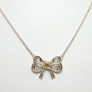 TIFFANY&Co.(ティファニー)《K18(750) コンビリボン ネックレス》D 4.9g 42.5cm necklace jewelry ジュエリー ribbon DB2/DE2
