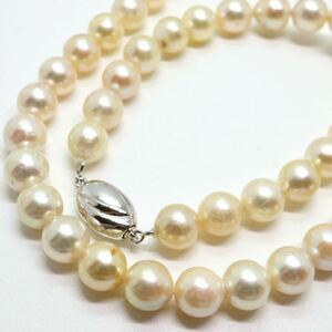 大珠!!《アコヤ本真珠ネックレス》D 9.0-9.5mm珠 64.6g 55cm pearl necklace jewelry ジュエリー EB0/EB5